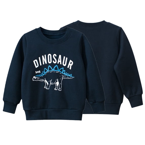 Esaierr 1-9 Years Boys Fleece Lined Sweatshirts Pullover Sweater for Kids Baby,Long Sleeve Crewneck Sweatsuit,Fall Winter Warm Shirt Tops