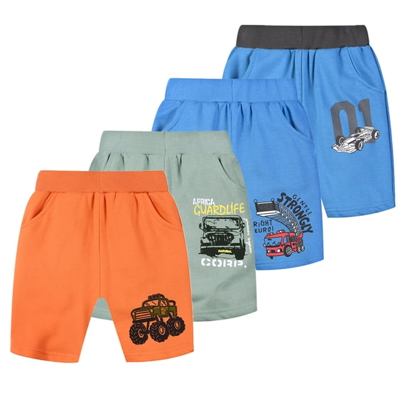 Esaierr 1-9T Boys Shorts Pants for Kids Baby Summer Short Little Boys Cotton Casual Elastic Athletic Jogger Shorts with Pockets