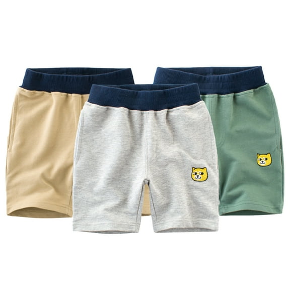 Esaierr 1-9Years Boys Girls Shorts Summer Shorts Solid Color Comfortable Breathable Five-Quarter Pants Shorts for Baby Kids