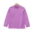 thumbnail image 1 of Esaierr 10M-10Y Boys Girls Long Sleeve Shirt Tops for Baby Toddler Kids,Solid Color Undershirts,Fall Winter Knit Top, 1 of 1