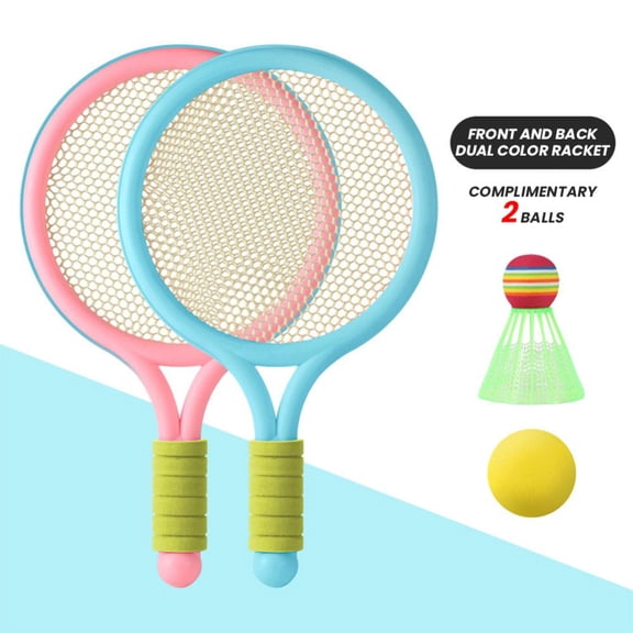 Esaierr 15X9inch Kid Tennis Racquet Beginner Badminton Racket / Plastic child Racquet for Children Toddlers Outdoor Toy