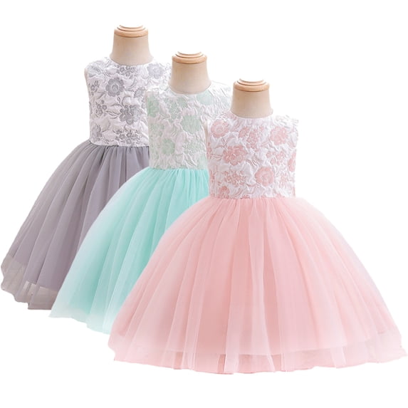 Esaierr 1M-3Y Toddler Dresses Baby Infant Princess Dress Lace Princess Dress Pageant Dresses for Girls Evening Dress Flower Girl Dresses for Wedding Party Flower Girl