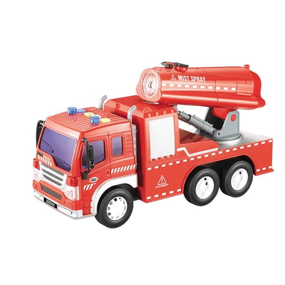 Esaierr 1PCS Large Toy Car Fog Cannon Inertia Car Engineering Vehicles, Electronic Components Toys