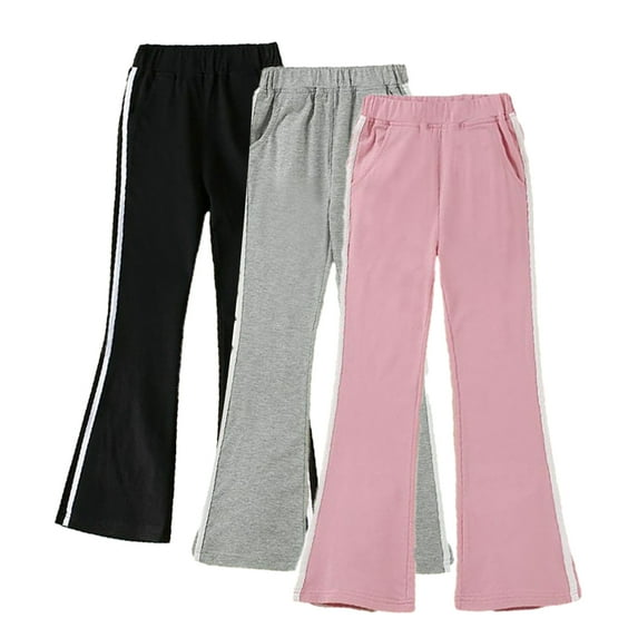 Esaierr 2-10T Girls Flared Sweat Pants for Toddler Kids Spring Fall Sweatpants Fashionable Casual Trousers Baby Flare Esaierr