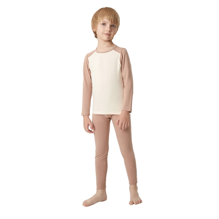Thermajohn Thermal Underwear For Boys Long Johns Set Kids Charcoal Medium