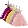 thumbnail image 1 of Esaierr 2-12Y Kids Baby Girls Princess Dresses Tutu Tulle Party Flower Girl Formal Dance Gown Bridesmaid Dress Pageant Dresses Toddler Floor Length Flower Girl Dress, 1 of 7