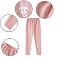 thumbnail image 1 of Esaierr 2-13Y Teen Kids Girls Fleece Lined Leggings Pants for Baby Toddler Warm Thicken Bottoming Trousers Padded Thickened Stretchy Tights Fall Winter Girls Skinny ears, 1 of 8