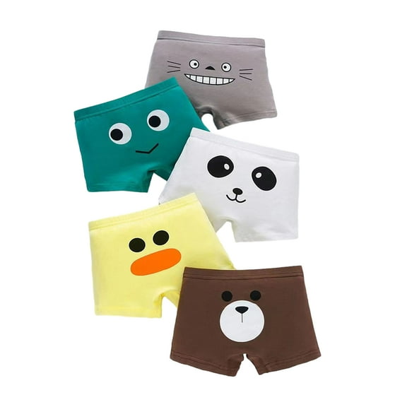 Esaierr 2-14Y Kids Baby Boys Cotton Underwear Panties Toddler Cartoon Undies Big Boys Soft Boxers Cute Boxer Briefs 4 Pack
