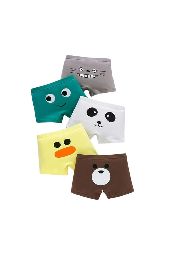 2-14Y Kids Baby Boys Cotton Underwear Panties Toddler Cartoon Undies Big Boys Soft Boxers Cute Boxer Briefs 4 Pack