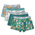 thumbnail image 1 of Esaierr 2-14Y Toddler Little Boys Underwear Teen Boys Soft Cotton Boxer Briefs Cute Undies Pack of 4, 1 of 7