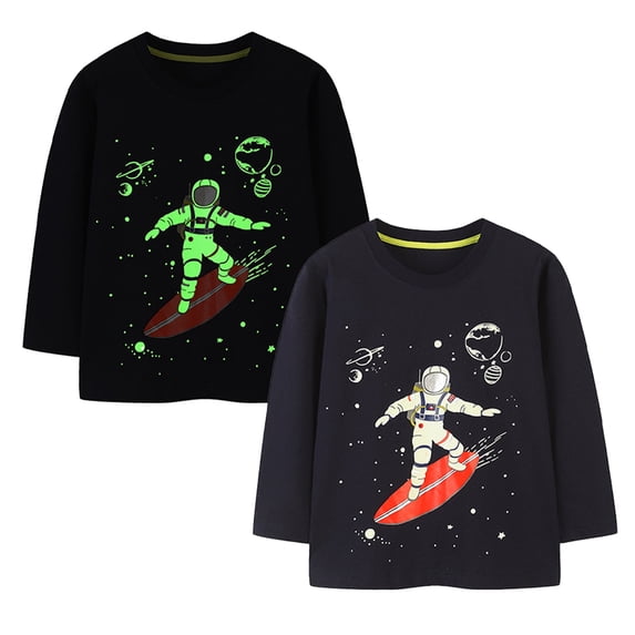 Esaierr 2-7T Baby Toddler Pullover T Shirt for Boys Cartoon Printing Tees Kids 100% Cotton Bottom Shirt Fall