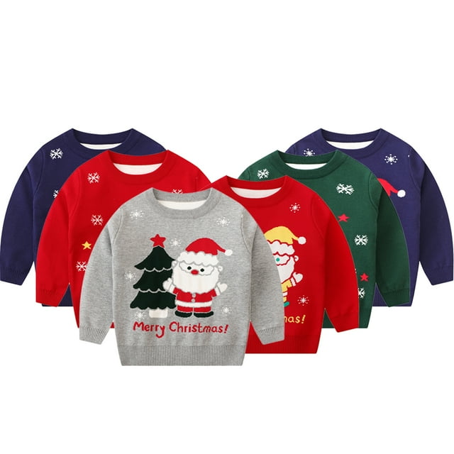 Esaierr 28Y Kids Baby Boys Christmas Sweater for Toddler Sweater Long