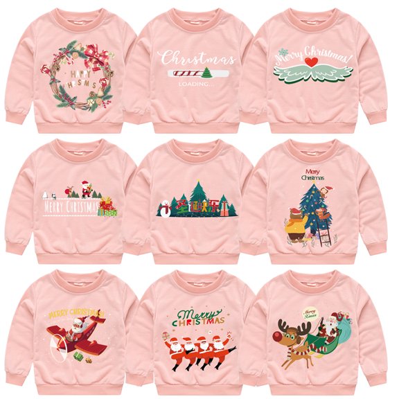 Esaierr 2-8Y Toddler Girls Long Sleeve Sweatshirt Winter Sweatshirtfor Kids Pullover Crewneck Sweatshirt Classic Autumn Warm Jacket