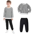 thumbnail image 1 of Esaierr 2PCS Toddler Baby Fall Winter Sweatshirt Tracksuit Outfits for Boys Printing Long-Sleeved Print Pullover Sweatsuit Jogger Pants Clothes Set 3 Months-5 Years, 1 of 9