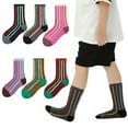thumbnail image 1 of Esaierr 3-12 Years Boys Girls Mid-Calf Cotton Socks for Toddler Kids,Colorful Plush Crew Socks,Baby Stripe Socks, 1 of 9