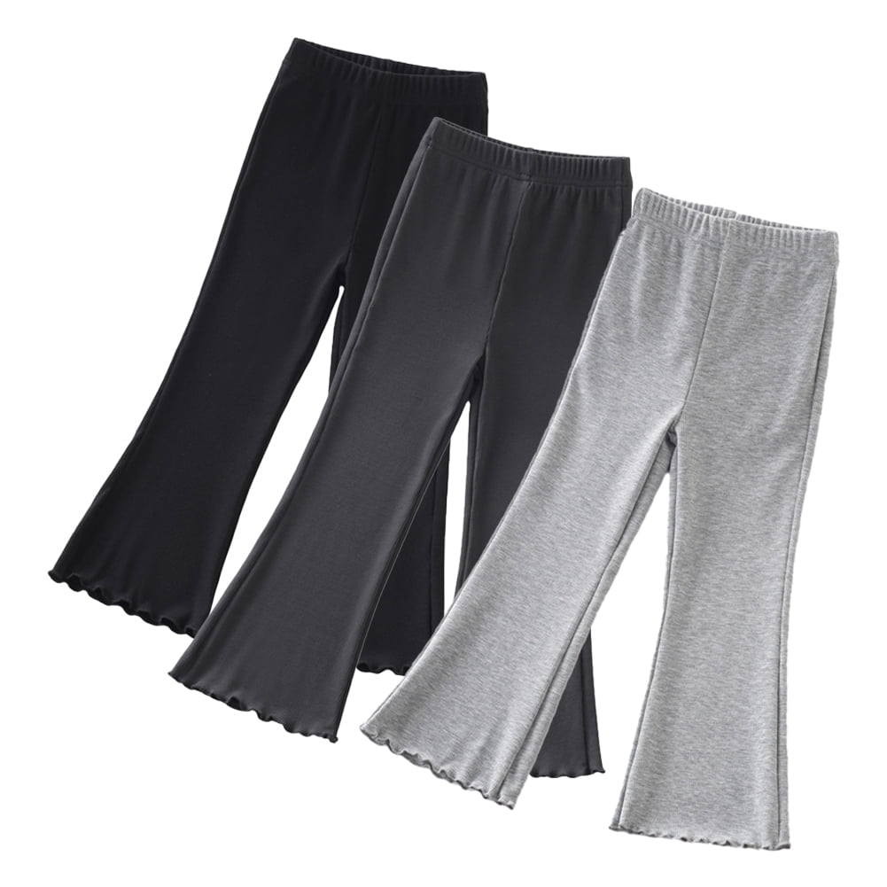 Esaierr Kids Little Girls Flared Pants Teen Girls Casual Bell Bottoms Pants  Trousers Spring Fall Stretch Flare Leggings for 4-14 Years 