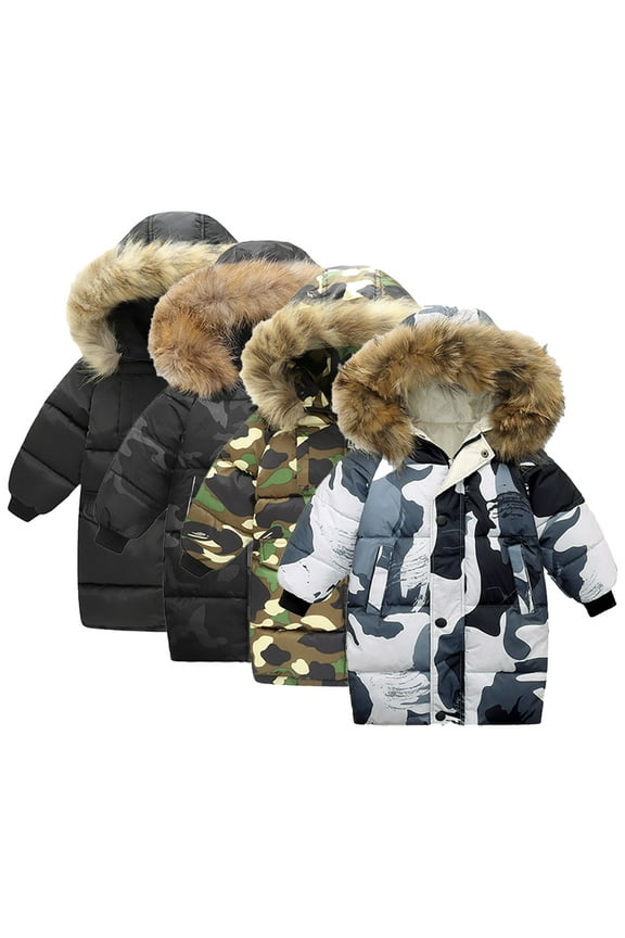 3-12 Years Old Boys Girls down Coats Jacket for Kids Toddler,Fall Winter Coats down Jacket,Long Sleeved Zipper Hoodie Hooded Jacket