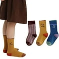 thumbnail image 1 of Esaierr 3-12Y Kids Toddler Socks for Boys Mid-Tube Socks Cotton Cartoon Cute Embroidery Athletic Baby Socks Non Slip Bottom Kid Socks (3 pairs), 1 of 9