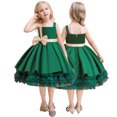 thumbnail image 1 of Esaierr 3-13T Toddler Girls Christmas Tulle Princess Dresses Kids Sleeveless Bowknot Tutu Formal Dress Party Gown, 1 of 9