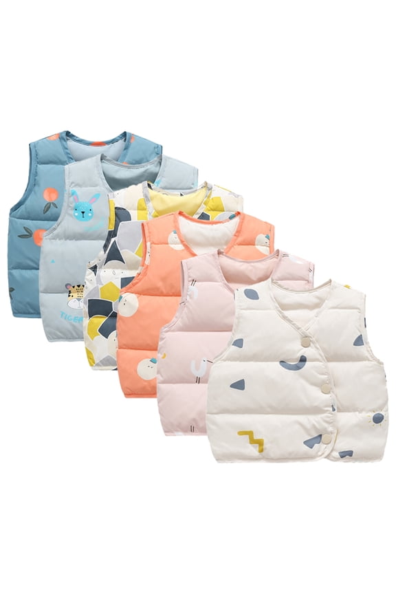 3 Months-4 Years Girls Boys down Vest Warm Jacket for Newborn Toddler,Fall Winter Puffer Sleeveless Jacket