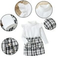 thumbnail image 1 of Esaierr 3PCS Kids Toddler Girls Pullover Top Skirt with Hat Outfit Set Cotton Fall Winter Outfit Long Sleeve Shirt Clothes Outfit for 4-7Y, 1 of 9