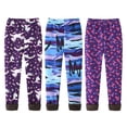 thumbnail image 1 of Esaierr 3PCS Toddler Girls Fleece Lined Leggings for Kids Winter Pants Trousers Kids Thick Warm Printed Pants for 3-12 Years, 1 of 5