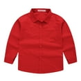 thumbnail image 1 of Esaierr 4Y-12Y Boys Dress Shirt for Kids Toddler,Casual Solid Color Dress Shirt,Spring Summer Outerwear, 1 of 5