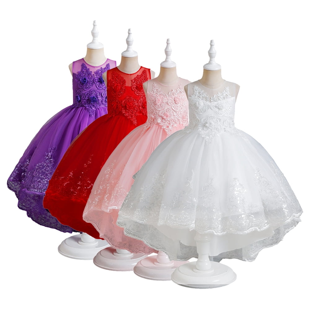 Esaierr 412T Kids Girls Dresses Flower Princess Sequin Dress
