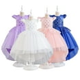 thumbnail image 1 of Esaierr 4-12Y Kids Girls Princess Dress Birthday Dresses for Girls Tutu Dress Toddlers Girl's Formal Bridesmaid Dress Party Flower Girlevening Toddlers Piano Performance Suit, 1 of 7