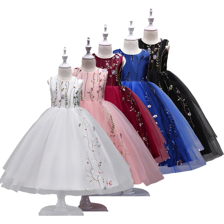 open lace back dress Piano Dress for Little Juniors Birthday Party Dresses, White / 14 main image 1