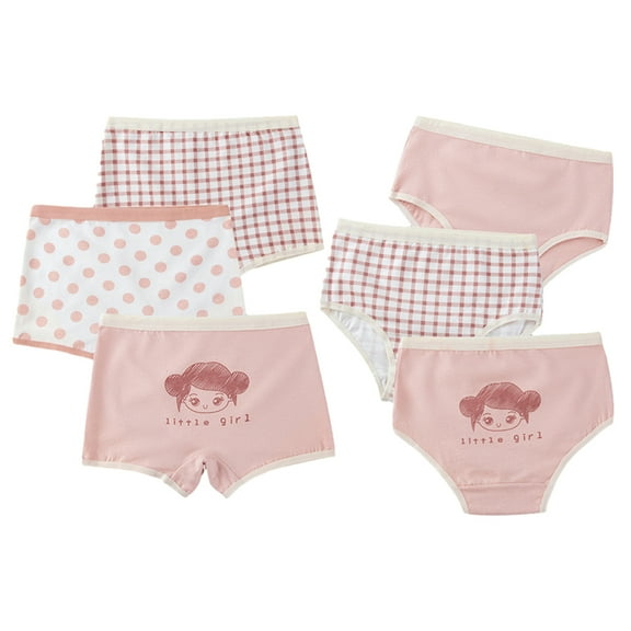 Esaierr 4 Pack Kids Toddler Girls Underwear Cute Pattern Panties Comfort Boxer Cotton Briefs for 1-10 Years Old