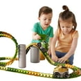 Esaierr 46PCS Toddler Baby Toys Dinosaur Race Car Tracks Toys Roller