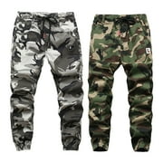 Esaierr 5-15 Years Boys Camo Pants for Kids,Spring Fall Cargo Joggers Pants,Casual Youth Loose Pants,Drawstring Camouflage Trousers