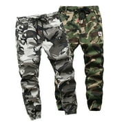 Esaierr 5-15 Years Boys Camo Pants for Kids,Spring Fall Cargo Joggers Pants,Casual Youth Loose Pants,Drawstring Camouflage Trousers