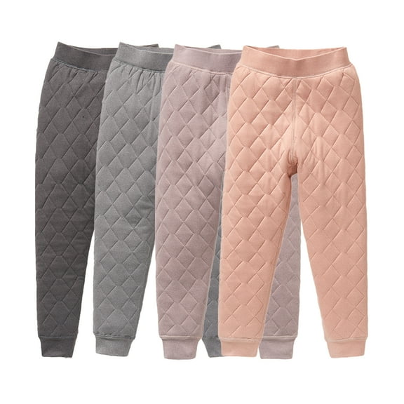 Esaierr 5-15Y Teenager Kids Boys Girls Winter Inner Wear Cotton Pants Uniform Bottoming Thickened Warm Cotton Trousers