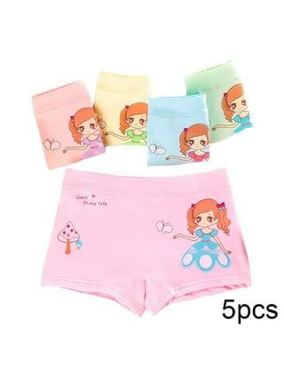 Little Kids Girls Underwear Toddler Soft Cotton Boxer Briefs Panties Cute  Pattern Boyshorts (2-11years)