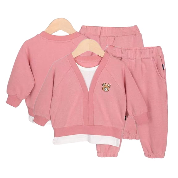 Esaierr 6 Months-6 Years Boys Sweatshirt Tops for Baby Toddler,Fall Winter Sweatpants Long Sleeve Casual Elastic Waist Jogger Pants 2PCS Set