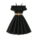 thumbnail image 1 of Esaierr 8-12T Kids Teen Girls Halter Dress A-line Dress Spaghetti Strap Dress for Little Girls Dress Sleeveless Dress, 1 of 7