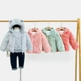 thumbnail image 1 of Esaierr Kids Ears Hooded Winter Jacket Zipper Puffer Coats Warm Short Jacket for Baby Boys Girls Toddler Thick Plush Coats Winter 9M-5Y, 1 of 9