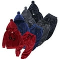 thumbnail image 1 of Esaierr 9M-8Y Kids Baby Boys Girls 2Pcs Fleece Sweatshirt Jogger Pants Set Kids 2 Piece Full Zip Hoodie Tracksuits and Sweatpants, 1 of 6