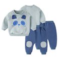 thumbnail image 1 of Esaierr Baby Boys Clothes Sweatshirt Tracksuit 2PCS Outfit Infant Cute Cartoon Long Sleeve Sweatsuit + Sweatpants Spring Fall Set 2- 24 Months, 1 of 9