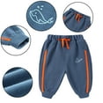 thumbnail image 1 of Esaierr Baby Boys Cotton Jogger Sweatpants Newborn Casual Pants Autumn Winter Loose Long Pants for 6M-3Y, 1 of 5