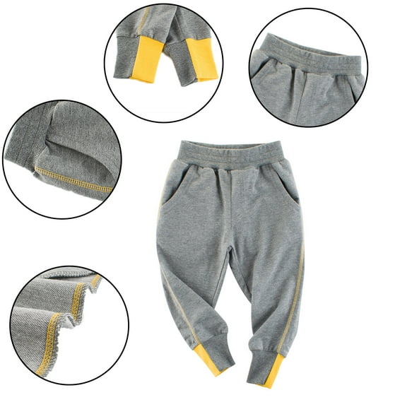 Esaierr Baby Boys Girls Sweat Pants Kids Toddler Cotton Spring Autumn Sweatpants Solid Color Sport Jogger Trousers for 1-9 Years Old