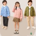 thumbnail image 1 of Esaierr Baby Boys Girls Winters Coats Down Jacket for Toddler Kids Puffer Jacket Coat Short Section Button Solid Colour Baby Down Coat Jacket for 1-7Y, 1 of 5