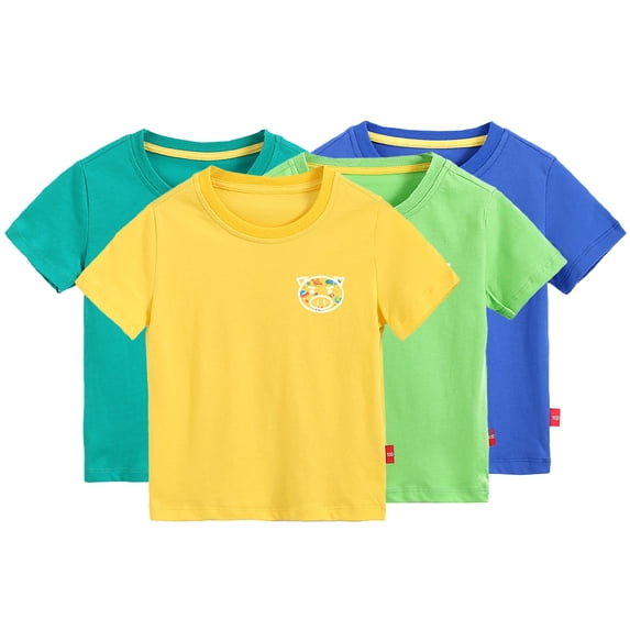 Esaierr Baby Boys Short Sleeve T Shirts Cotton Pullover Tees Tops 1-10T Boys Cartoon Printing Pullover Shirts Crewneck Tshirts for Kids