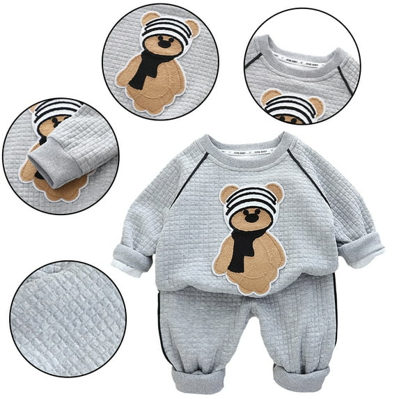 Esaierr Baby Girls Boys 2PCS Sweatshirt Outifts Set for Toddler Clothes Tops + Pants Winter Long Sleeve Casual Cotton Outfits for 1-5Y