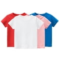 thumbnail image 1 of Esaierr Baby Girls Boys Soft Cotton T Shirts Toddler Short Sleeve Crew Neck Tees Solid Colour Summer Casual Tops for Kids 1-9 Years, 1 of 9
