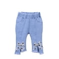 thumbnail image 1 of Esaierr Baby Girls Denim Bell Bottom Jeans Vintage 1-6 Years Toddler Kid Flare Pants Jeans Little Bottoms Leggings Pants, 1 of 9