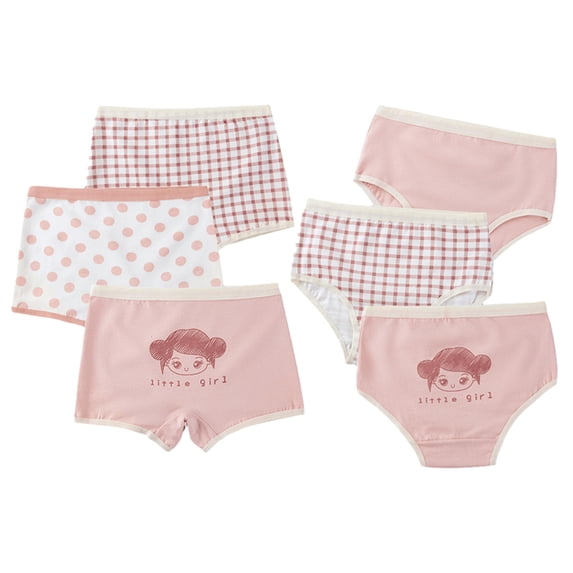 Esaierr Baby Girls Kids Briefs Boxer Panties 4-Pack Toddler Cartoon Cotton Underwear Soft Boxer Briefs Kids Pure Boxer Briefs Panties