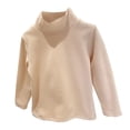 thumbnail image 1 of Esaierr Baby Kids Boys Girls Solid Color Warm Bottom Shirt for Cotton Tops Padded Pullover Fall Winter 12M-7Y High-Necked T-Shirt, 1 of 7